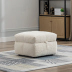 Canapé sectionnel 4 places en tissu 87,7 po avec ottoman mobile, 2 ports USB et 2 coussins lombaires, idéal pour le salon