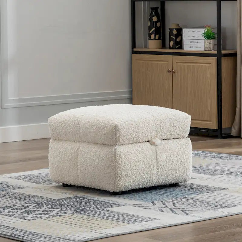 Canapé sectionnel 4 places en tissu 87,7 po avec ottoman mobile, 2 ports USB et 2 coussins lombaires, idéal pour le salon