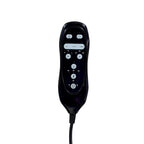 Fauteuil inclinable électrique noir, avec massage, chauffage, ports USB, support de téléphone et poches latérales, inclinaison réglable jusqu'à 139