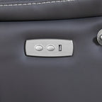 Fauteuil inclinable électrique noir, avec massage, chauffage, ports USB, support de téléphone et poches latérales, inclinaison réglable jusqu'à 139