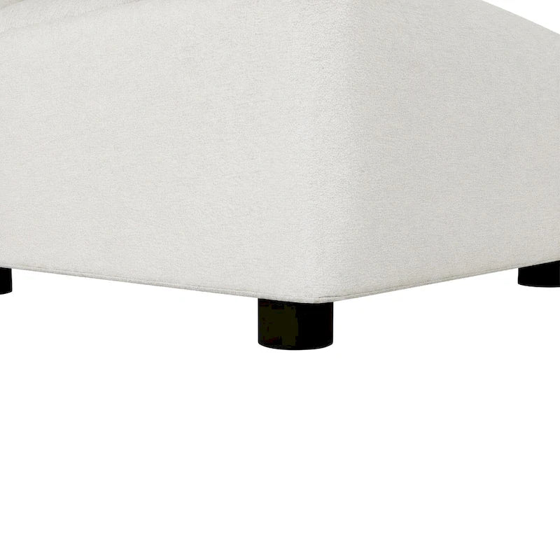 Canapé modulable en velours 6 places en U avec deux poufs, design réversible pour un espace de vie personnalisable