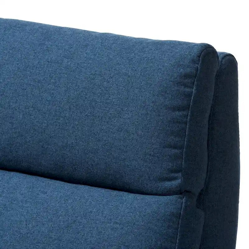 Fauteuil inclinable en tissu de style Mid-Century avec finition en noyer et repose-pieds