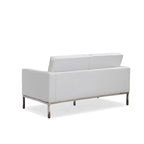 Canapé de Luxe Moderne avec Coussins capitonnés et Structure en Acier Inoxydable Poli – Minimaliste