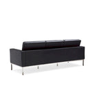 Canapé de Luxe Moderne avec Coussins capitonnés et Structure en Acier Inoxydable Poli – Minimaliste