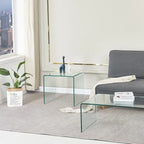 Console en Verre, Table Console en Verre Trempé Transparent