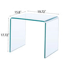 Console en Verre, Table Console en Verre Trempé Transparent