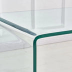 Console en Verre, Table Console en Verre Trempé Transparent