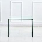 Console en Verre, Table Console en Verre Trempé Transparent
