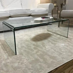 Console en Verre, Table Console en Verre Trempé Transparent