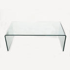 Console en Verre, Table Console en Verre Trempé Transparent