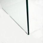 Console en Verre, Table Console en Verre Trempé Transparent