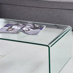 Console en Verre, Table Console en Verre Trempé Transparent