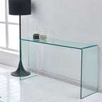Console en Verre, Table Console en Verre Trempé Transparent