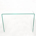 Console en Verre, Table Console en Verre Trempé Transparent