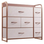 Commode de rangement multifonctionnelle à 7 tiroirs, grise