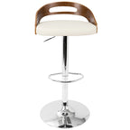 Tabouret de bar à hauteur réglable avec repose-pieds ovale et pivotant à 360° – Lot de 2