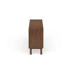 Commode à 6 tiroirs de style Mid-Century avec finition bicolore noyer et blanc