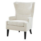 Fauteuil d'appoint en tissu KD avec accoudoirs ailés