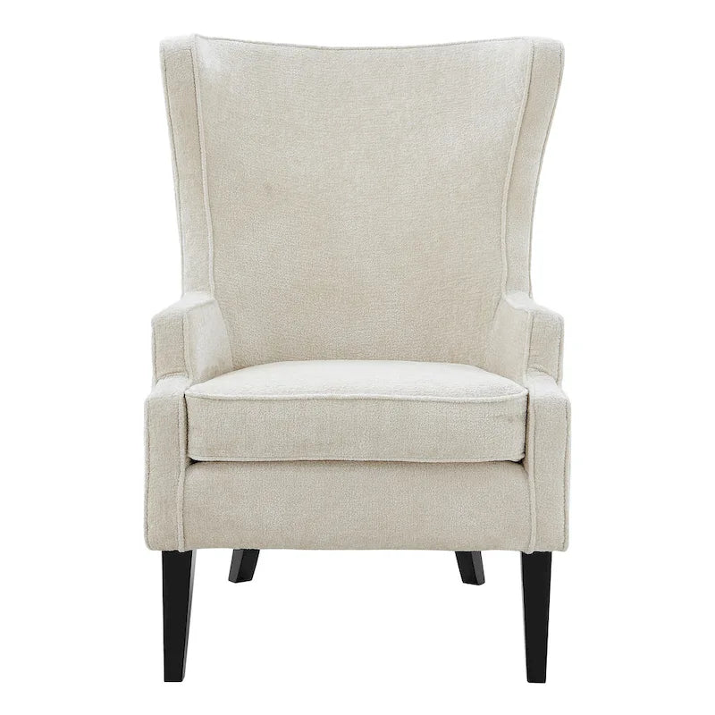 Fauteuil d'appoint en tissu KD avec accoudoirs ailés