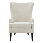 Fauteuil d'appoint en tissu KD avec accoudoirs ailés