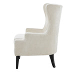 Fauteuil d'appoint en tissu KD avec accoudoirs ailés