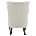 Fauteuil d'appoint en tissu KD avec accoudoirs ailés