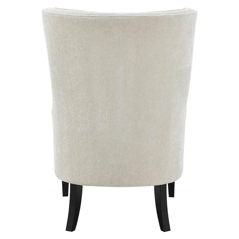 Fauteuil d'appoint en tissu KD avec accoudoirs ailés