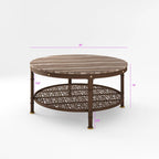 Table basse ronde de 36 pouces avec rangement - 36*36*18 pouces