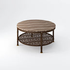 Table basse ronde de 36 pouces avec rangement - 36*36*18 pouces