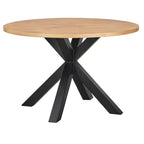 Table à manger sur piédestal croisé du milieu du siècle avec finition bicolore – 45 po