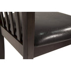 Ensemble de salle à manger 5 pièces marron foncé avec table à rabats et 4 chaises
