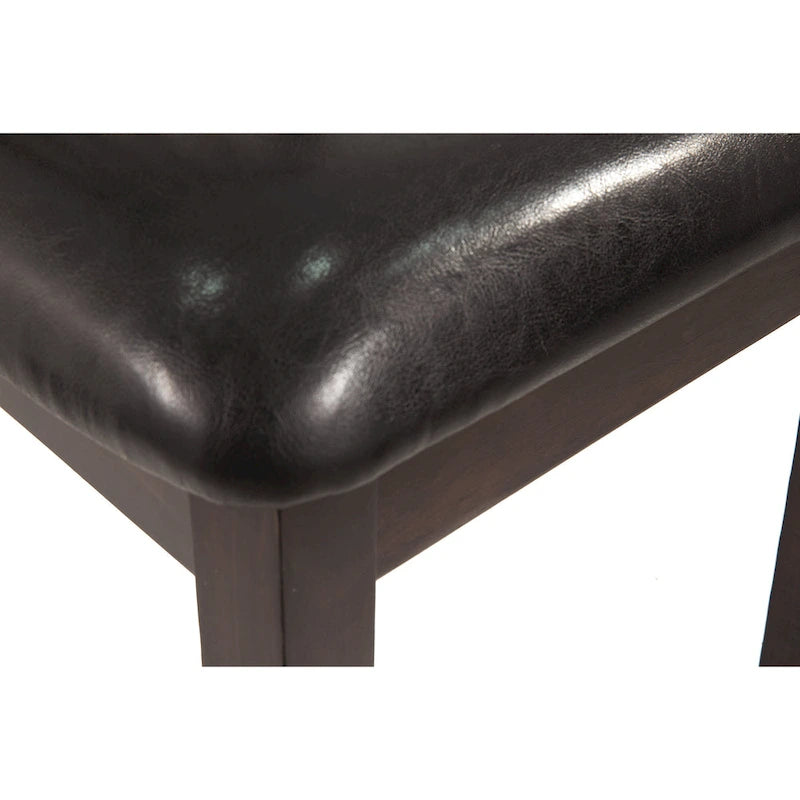 Ensemble de salle à manger 5 pièces marron foncé avec table à rabats et 4 chaises