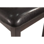 Ensemble de salle à manger 5 pièces marron foncé avec table à rabats et 4 chaises