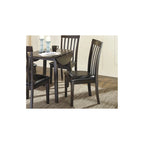Ensemble de salle à manger 5 pièces marron foncé avec table à rabats et 4 chaises