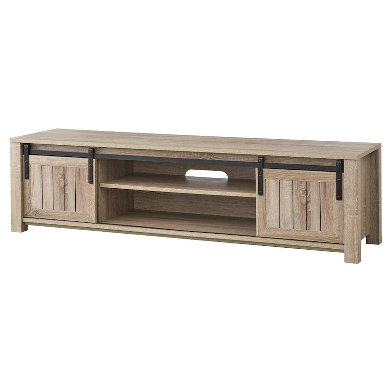 Meuble TV avec porte de grange Glasbern