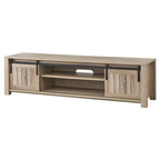 Meuble TV avec porte de grange Glasbern