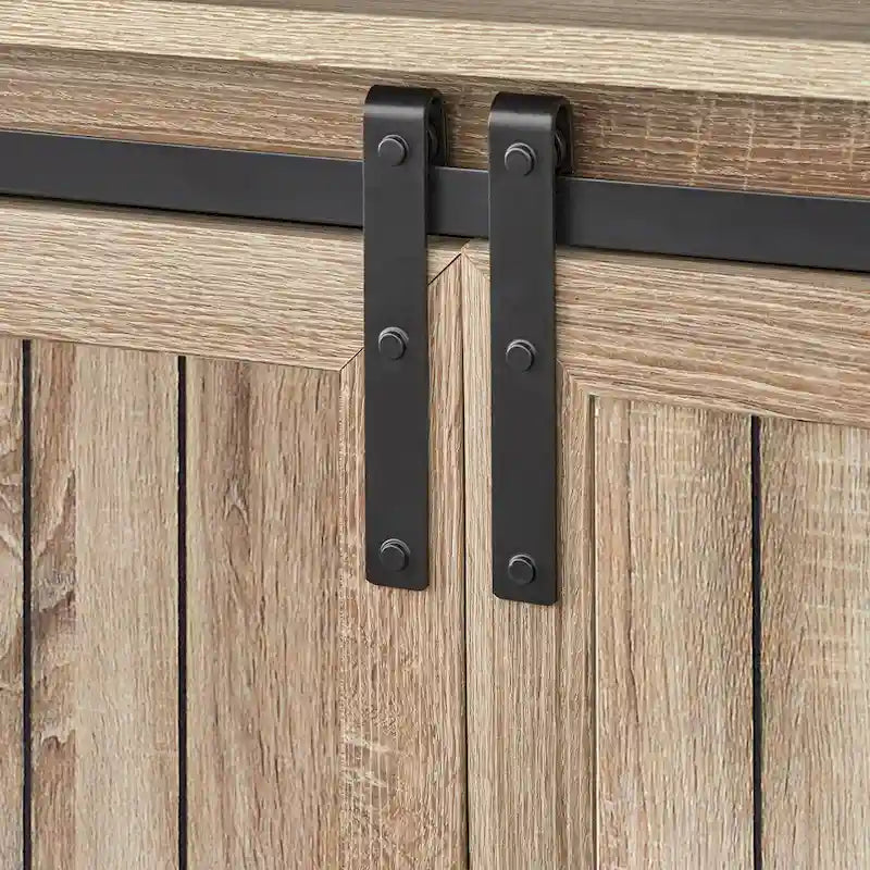 Meuble TV avec porte de grange Glasbern