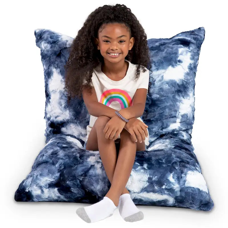 3.5 Pieds Géant Faux Fourrure Oreiller de Sol pour Enfants – Pouf, Tapis de Sol et Lit de Repos