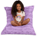 3.5 Pieds Géant Faux Fourrure Oreiller de Sol pour Enfants – Pouf, Tapis de Sol et Lit de Repos