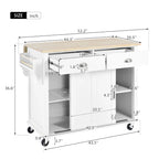 Desserte de cuisine avec plan de travail rabattable en bois d'hévéa, hauteur réglable et rangement dissimulé avec porte coulissante type grange