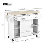 Desserte de cuisine avec plan de travail rabattable en bois d'hévéa, hauteur réglable et rangement dissimulé avec porte coulissante type grange