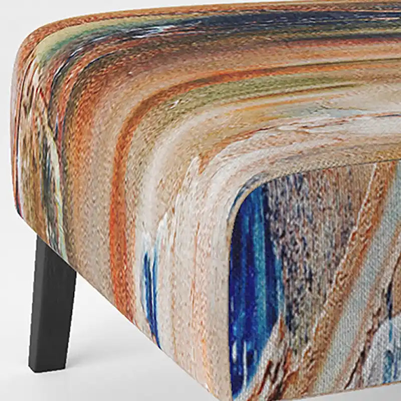 Fauteuil d'appoint moderne rembourré en art abstrait coloré – Plusieurs styles