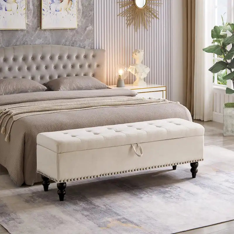 Banc/Ottoman de lit 59 po avec rangement