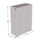 Armoire moderne Aria brillante 2 portes avec miroir