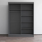 Armoire moderne Aria brillante 2 portes avec miroir