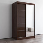 Armoire moderne Aria brillante 2 portes avec miroir