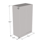 Armoire moderne Aria brillante 2 portes avec miroir