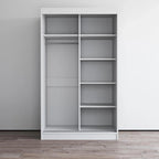 Armoire moderne Aria brillante 2 portes avec miroir