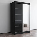 Armoire moderne Aria brillante 2 portes avec miroir