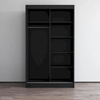 Armoire moderne Aria brillante 2 portes avec miroir